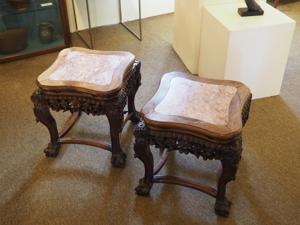 Pair of chinese rosewood tables