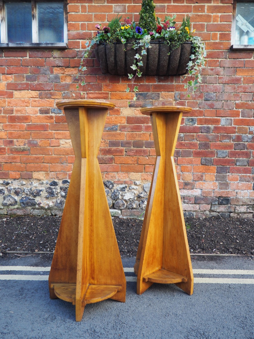 Pair of Oak stands