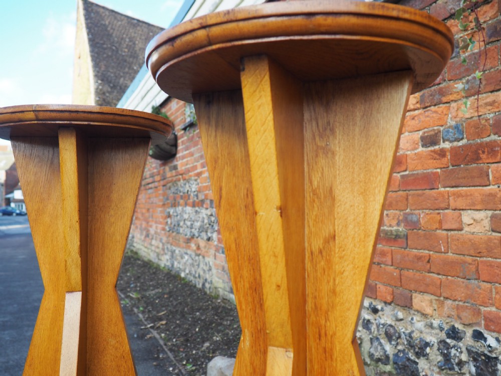 Pair of Oak stands View II