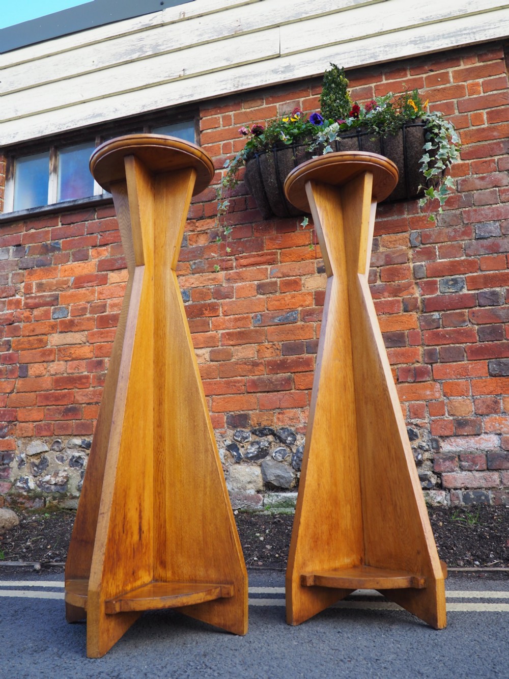Pair of Oak stands View III