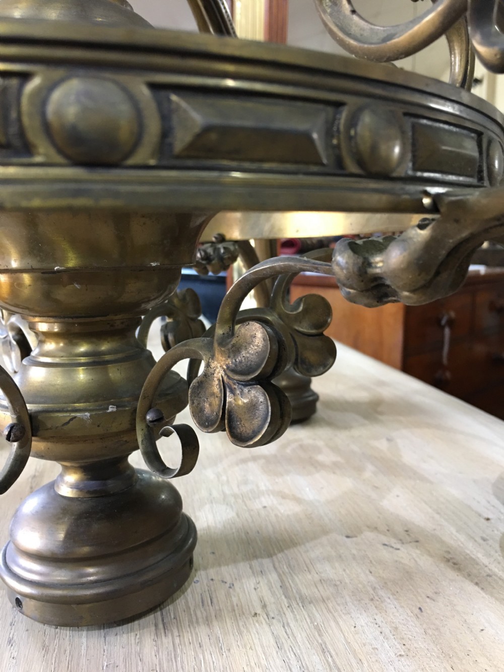 Brass hanging light View V