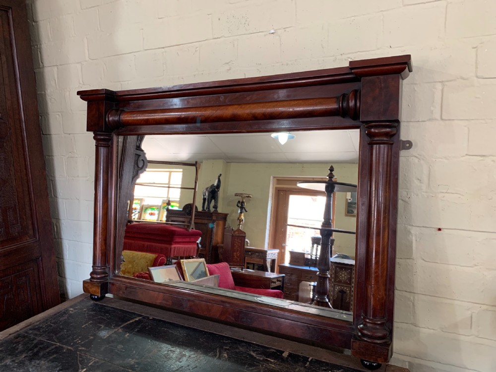 William IV Mahogany overmantle mirror
