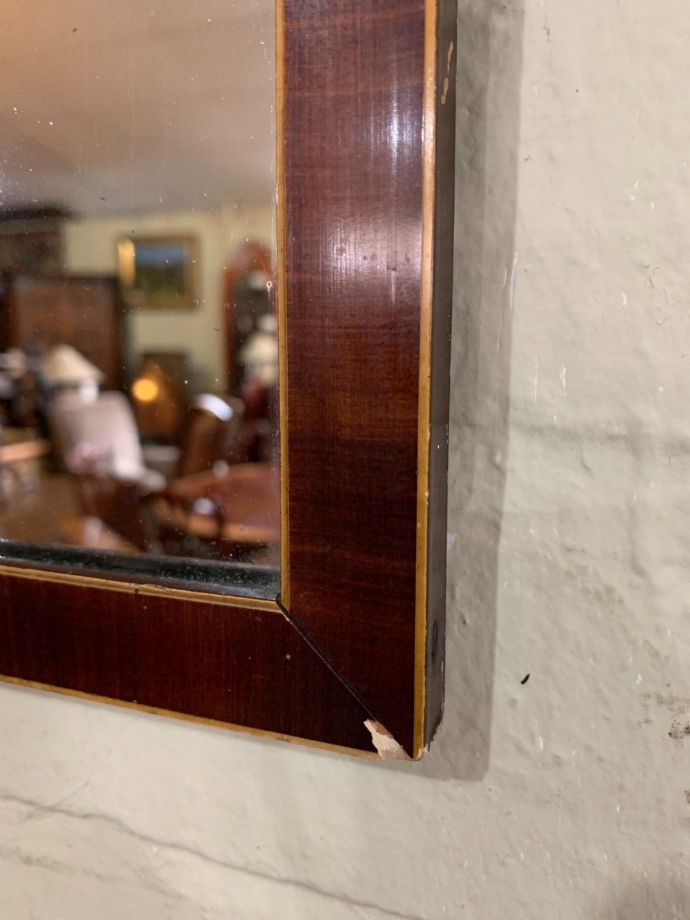 Pair of Yew pier mirrors  View II