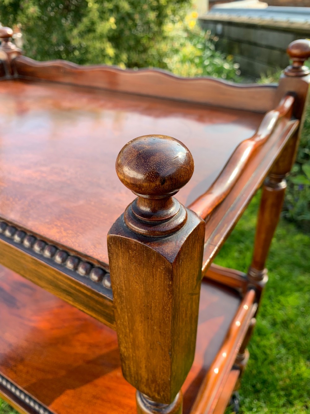 Edwardian Mahogany trolley  View II
