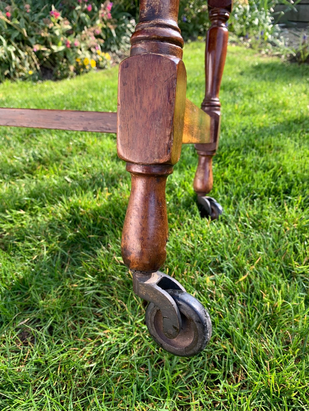 Edwardian Mahogany trolley  View III