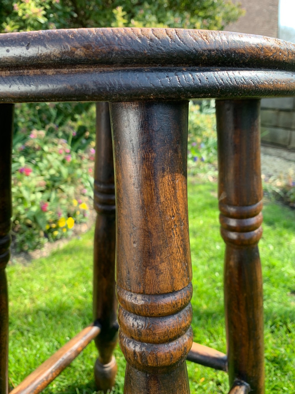Pair of Elm stools View IV