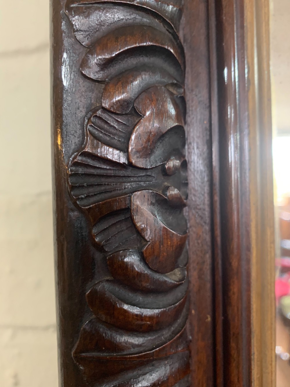 Victorian carved Walnut mirror  View IV