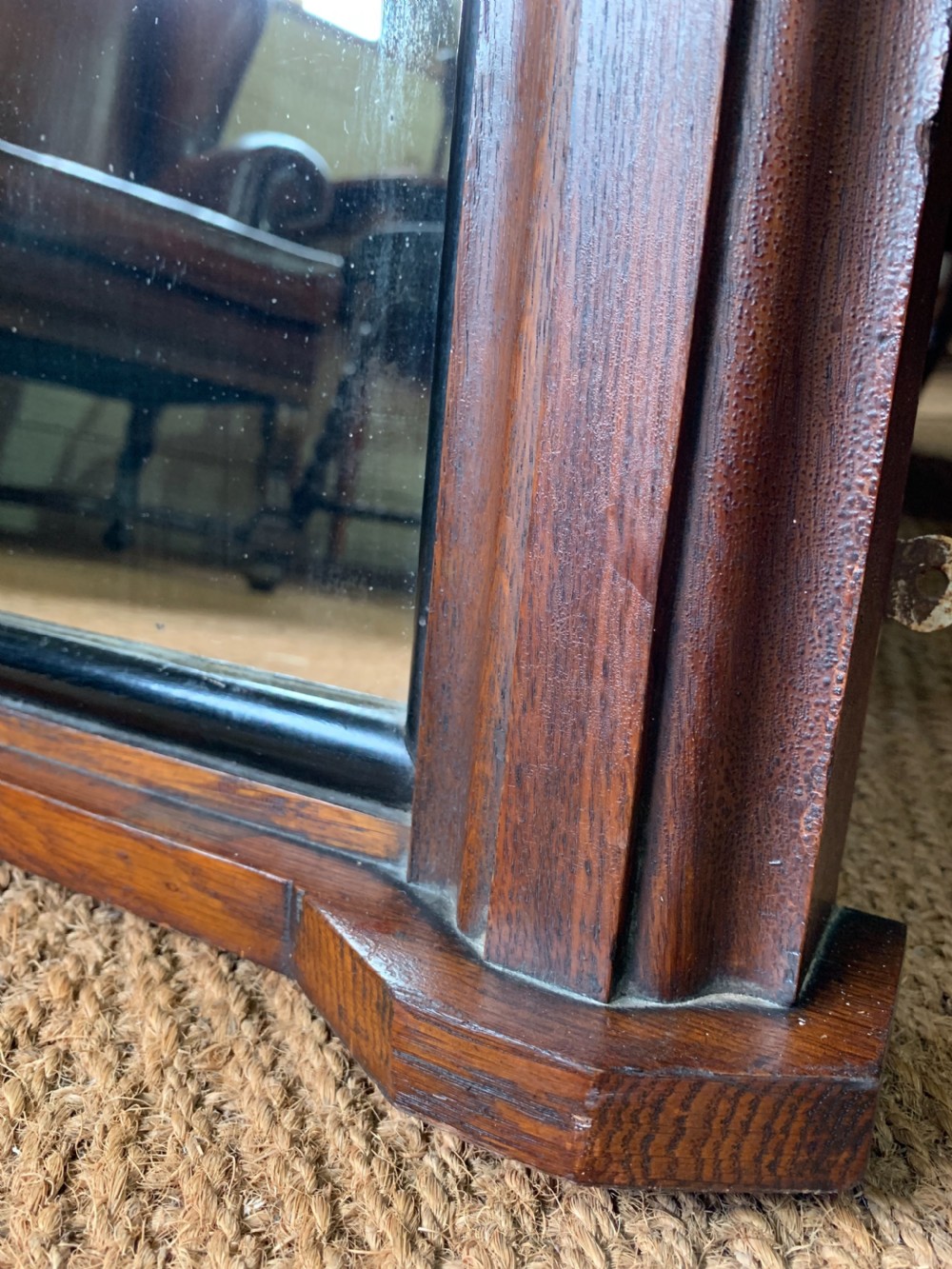Victorian Oak overmantle mirror  View II