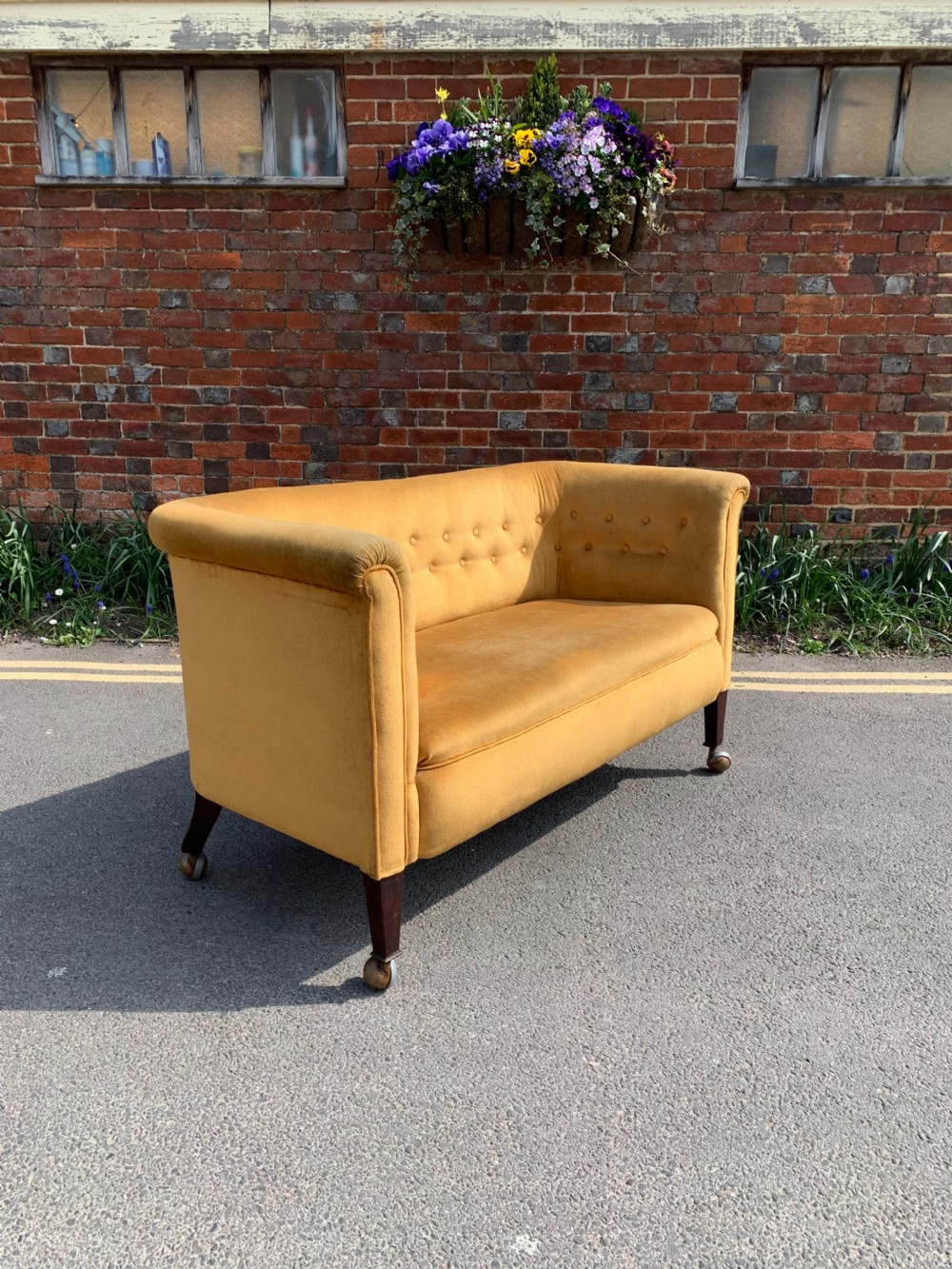Late Victorian high back Chesterfield 