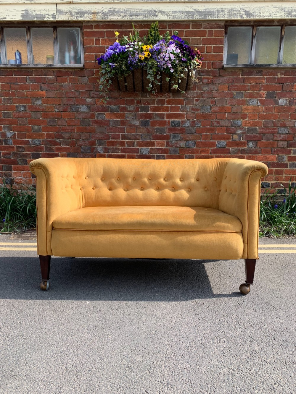 Late Victorian high back Chesterfield  View II