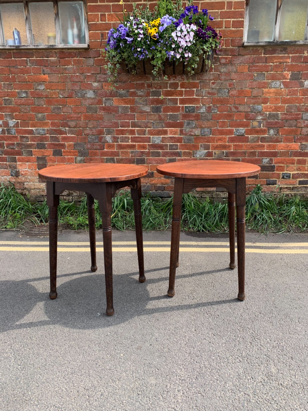 Pair of Oak tables 