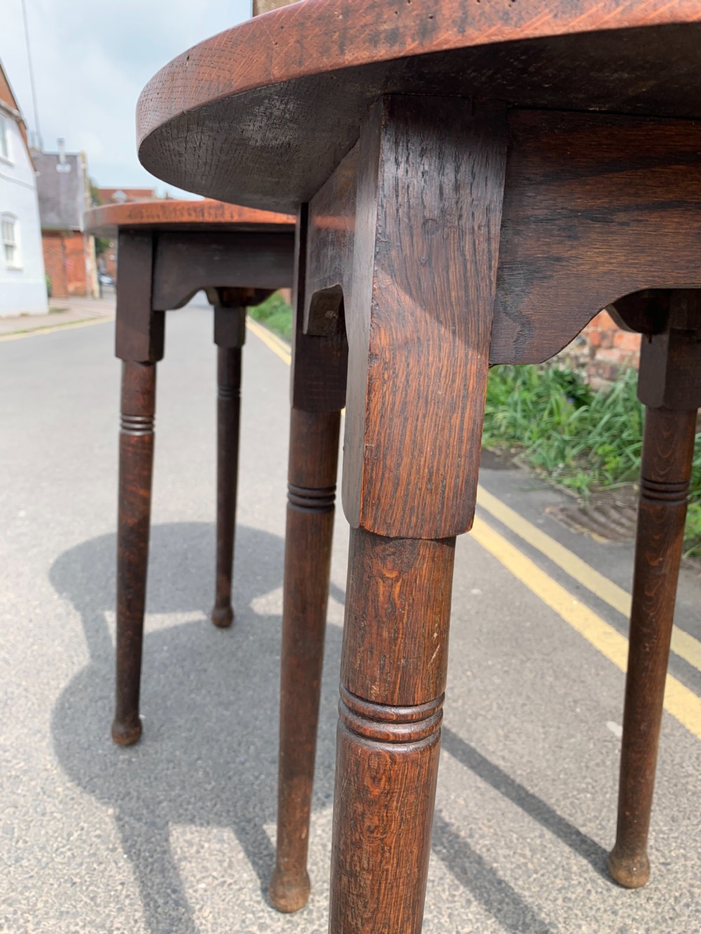 Pair of Oak tables  View II