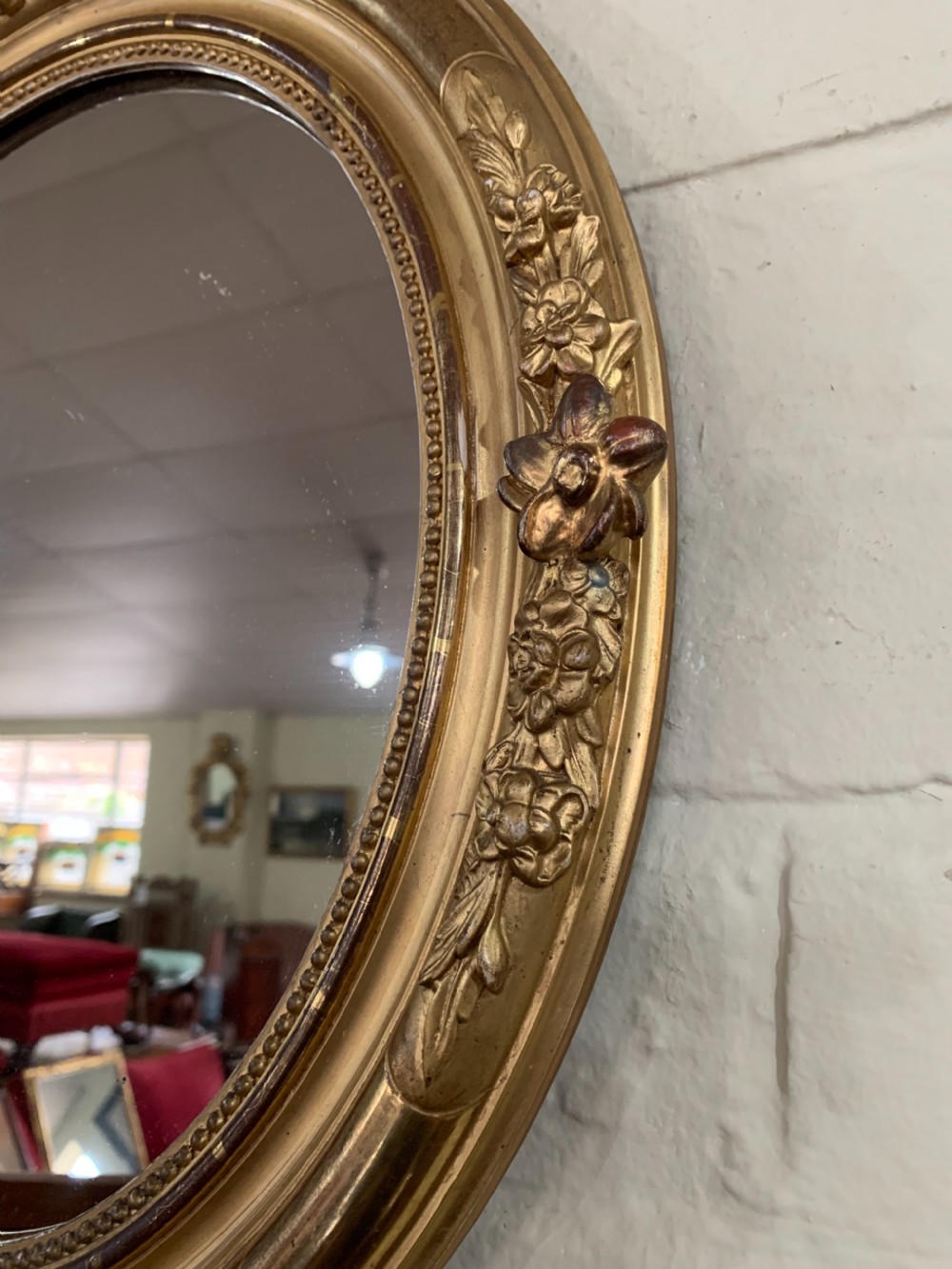 Pair of small Nineteenth century gilt mirrors View III