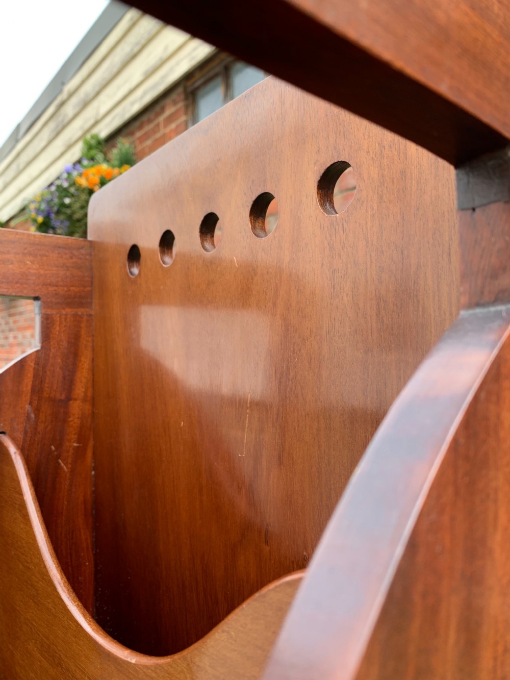 Inlaid Mahogany magazine rack View III