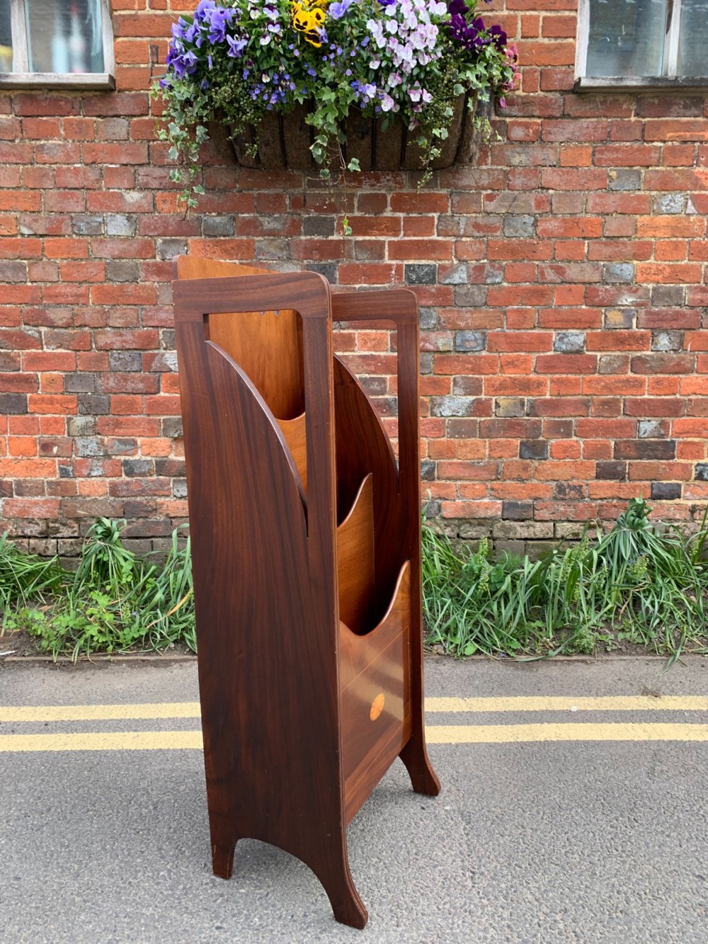 Inlaid Mahogany magazine rack View IV