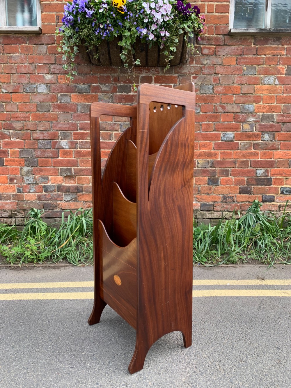 Inlaid Mahogany magazine rack View V