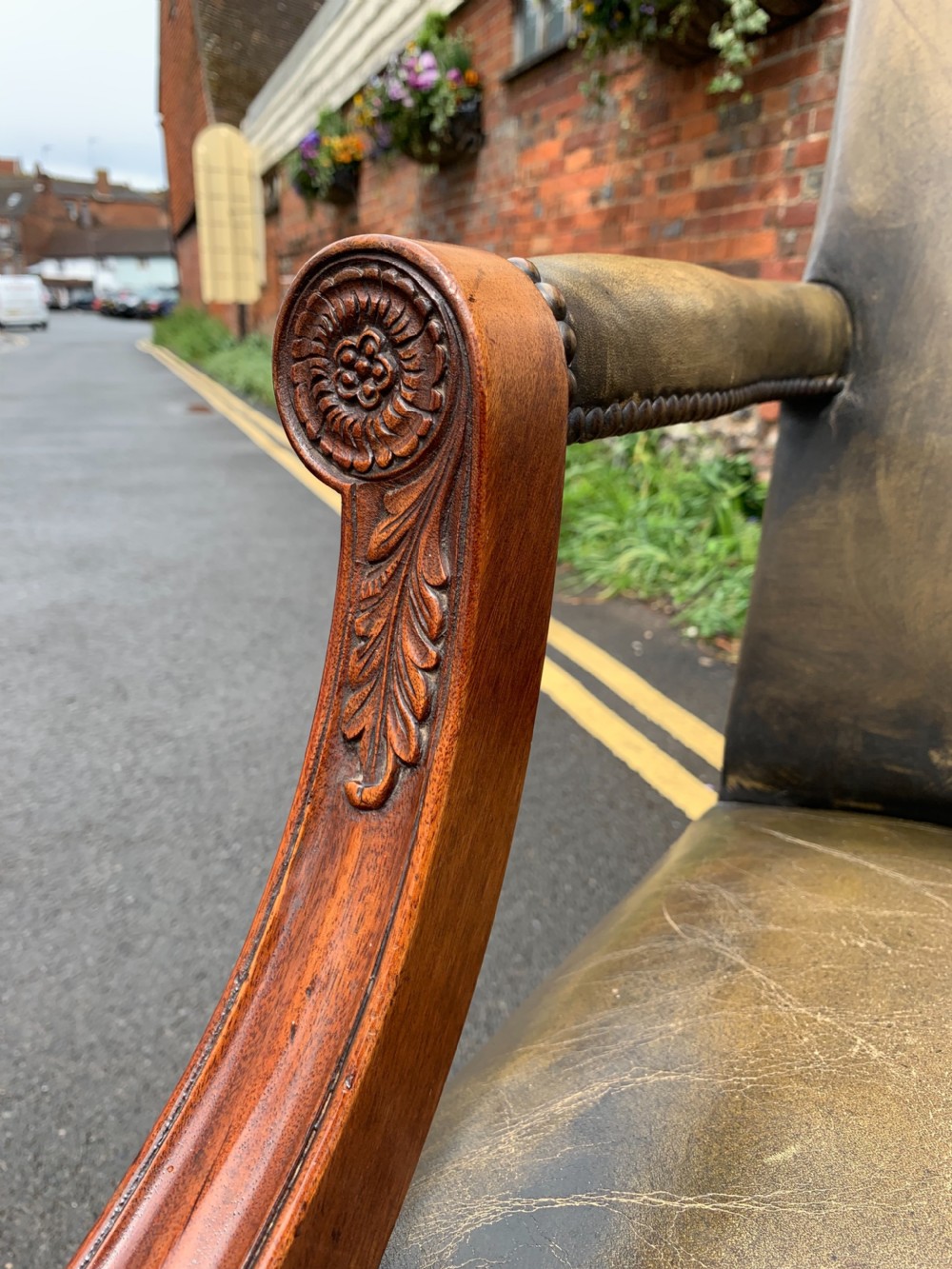 Mahogany Gainsborough armchair  View V