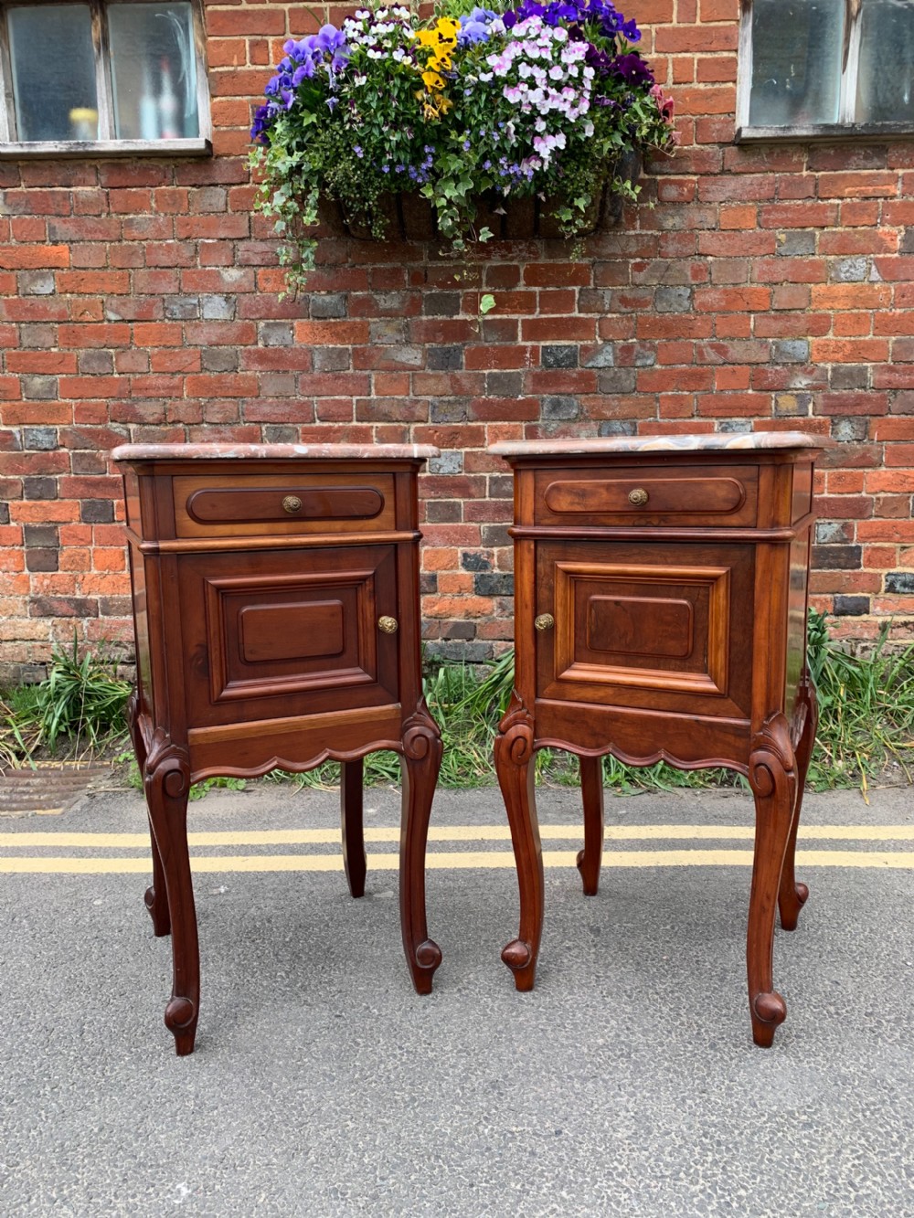 Pair of Mahogany bedside cupboards 