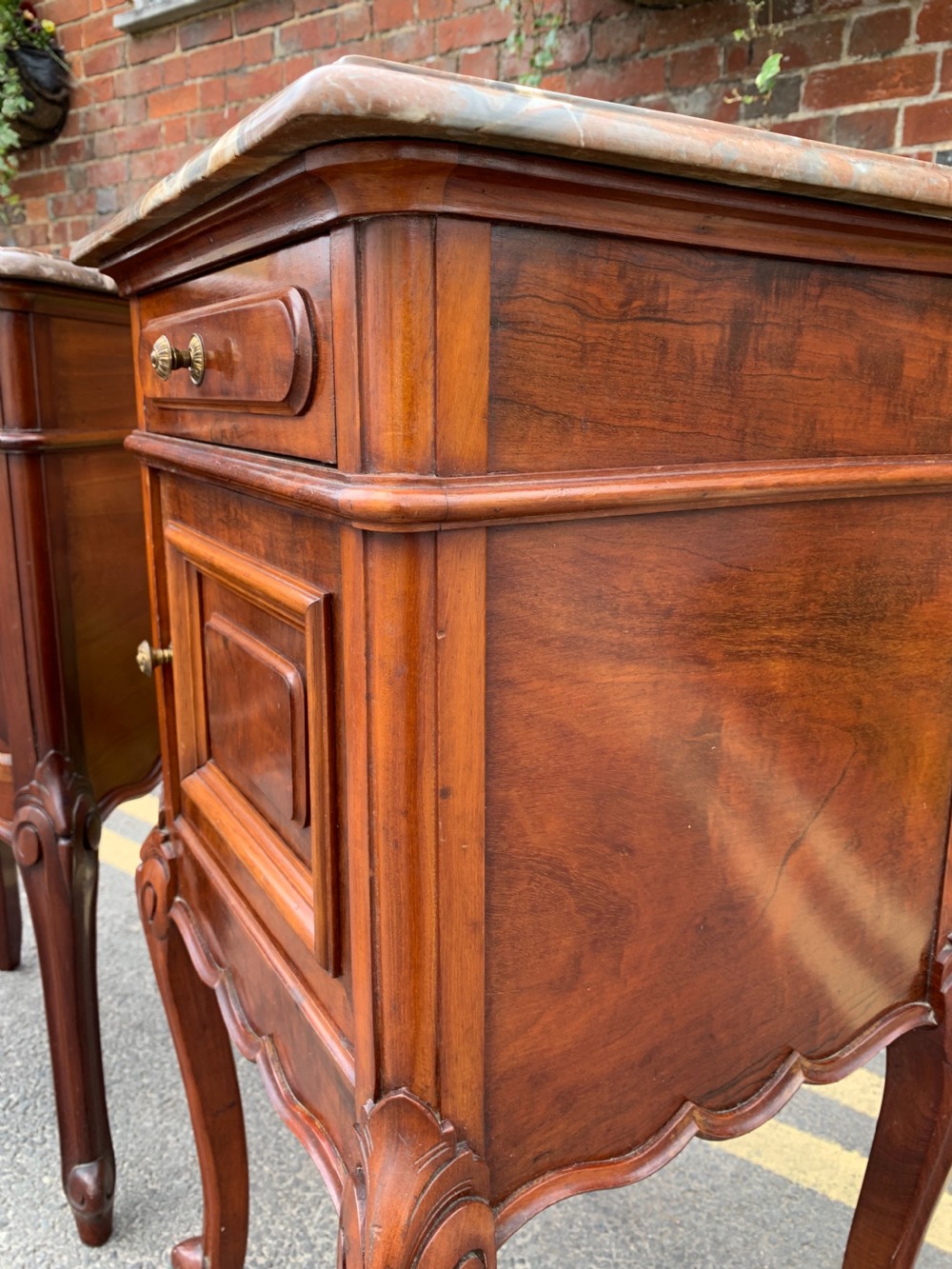 Pair of Mahogany bedside cupboards  View II