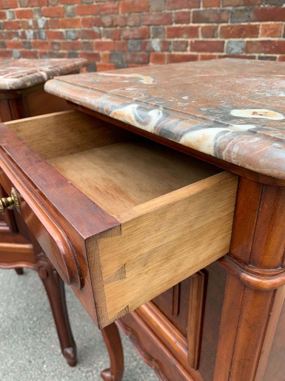 Pair of Mahogany bedside cupboards  View III