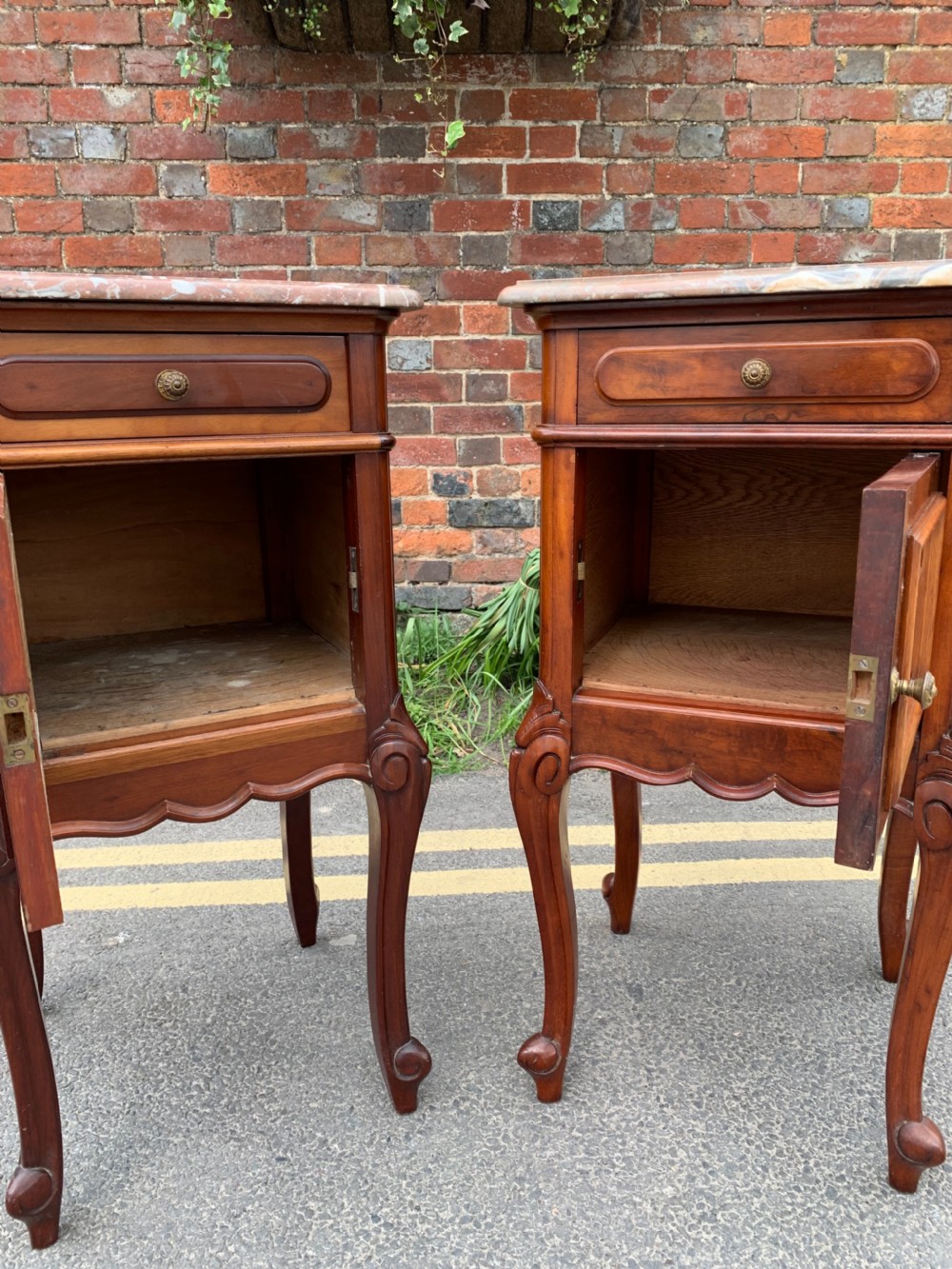 Pair of Mahogany bedside cupboards  View V