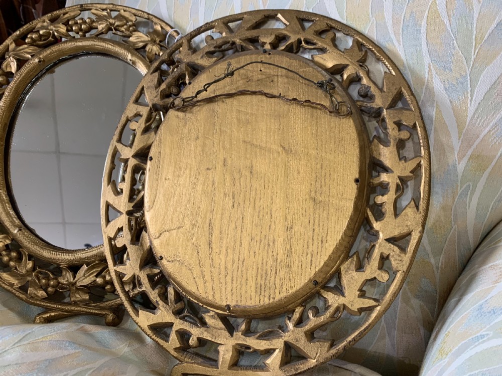 Pair of small gilt mirrors  View III