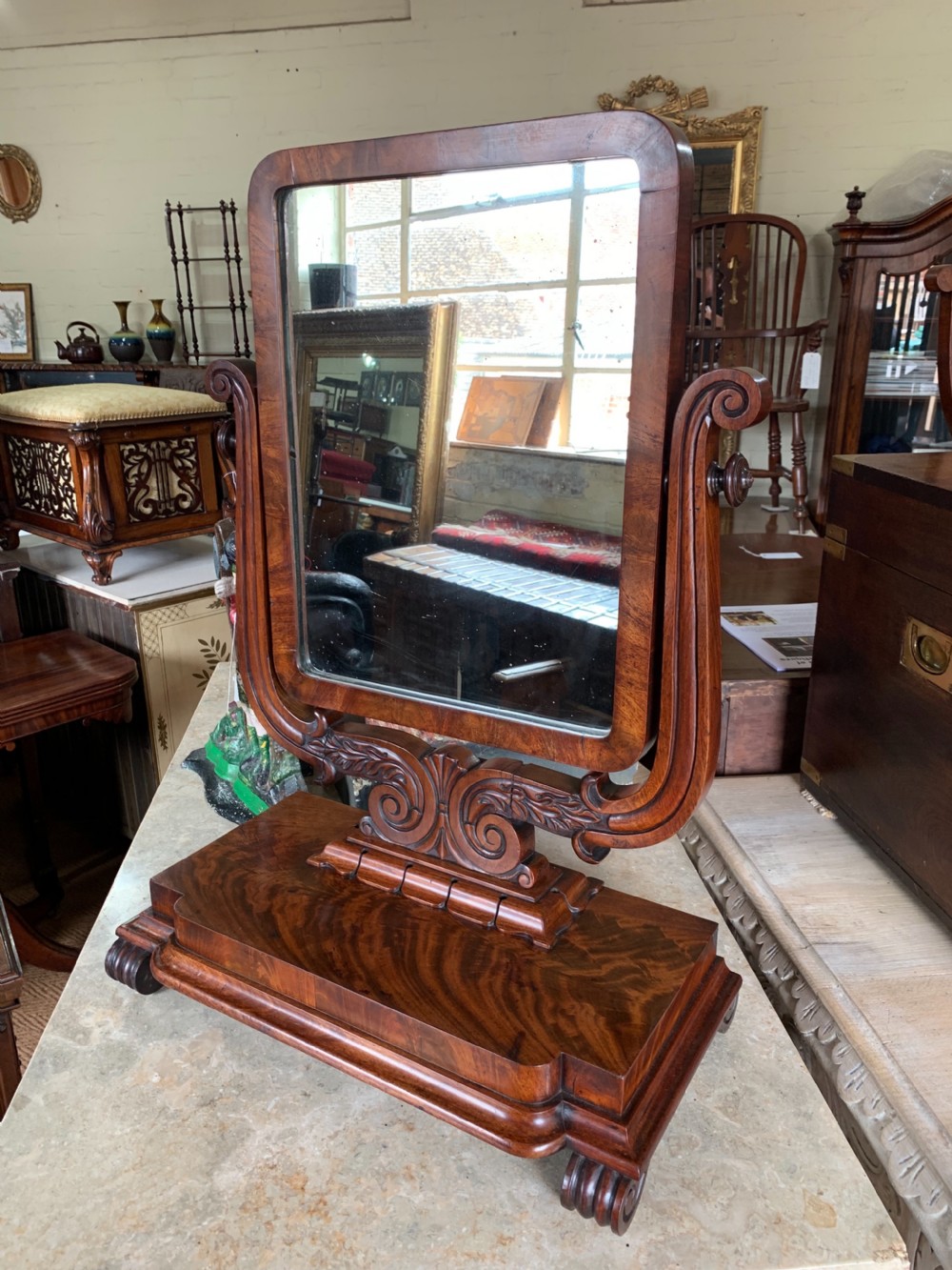 William IV Mahogany dressing mirror 