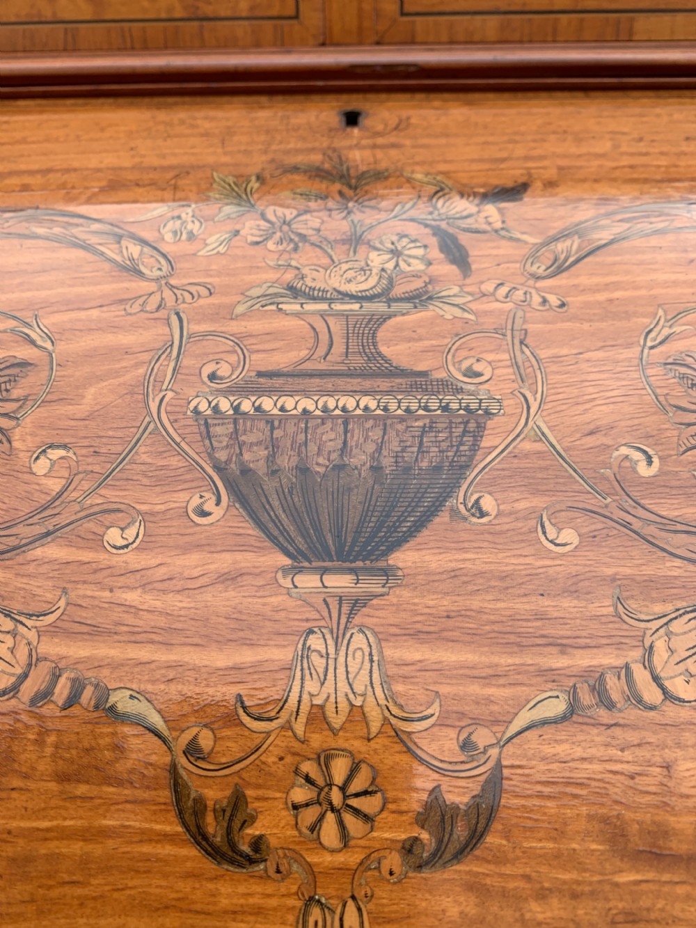 Edwardian inlaid Satinwood bureau View II
