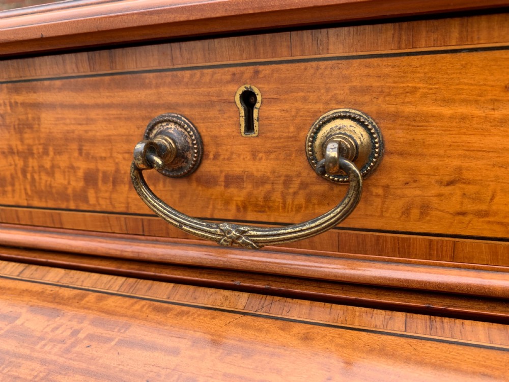 Edwardian inlaid Satinwood bureau View V