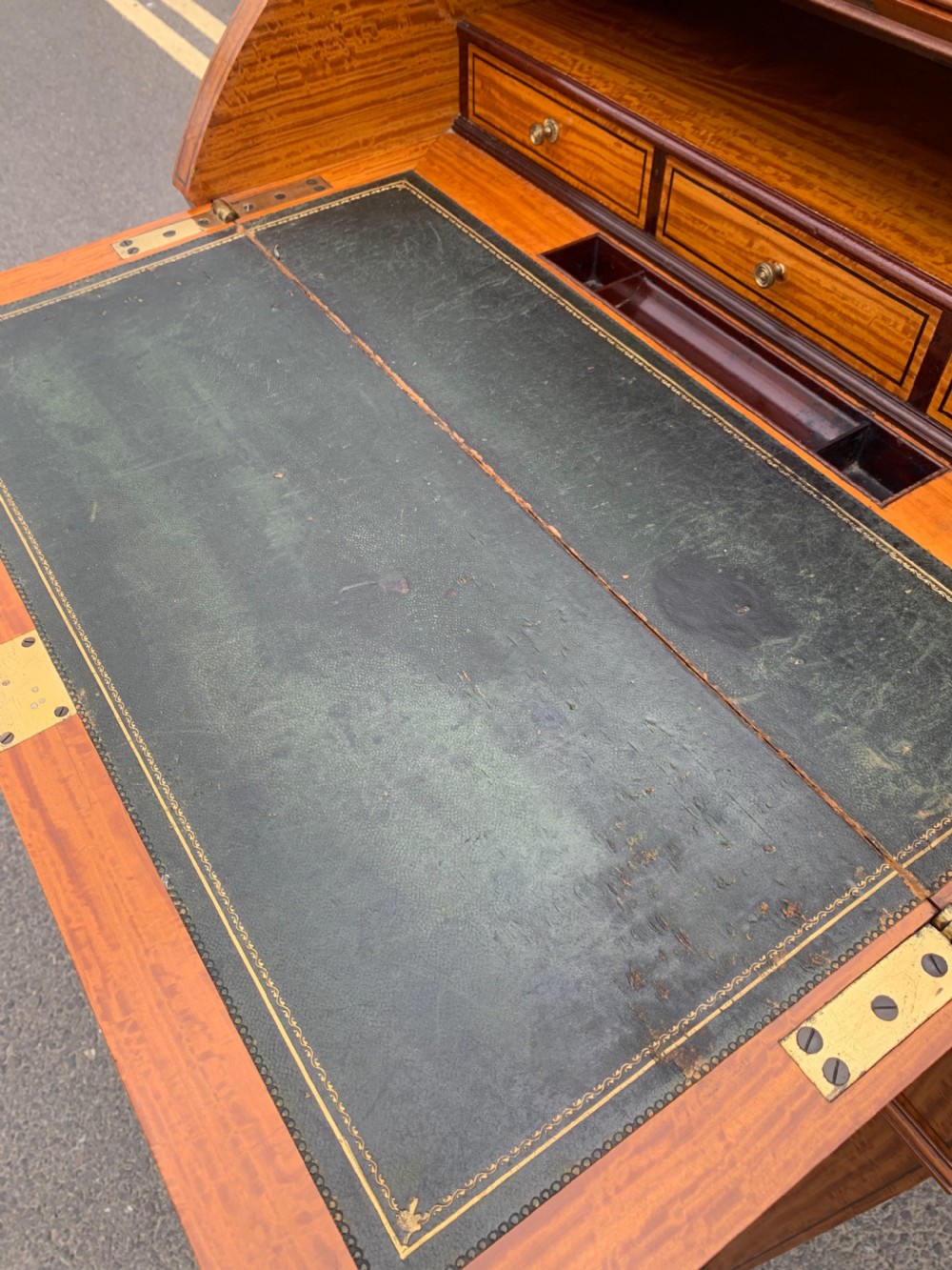 Edwardian inlaid Satinwood bureau View VI