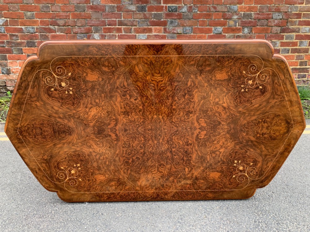 Victorian figured Walnut coffee table  View VI
