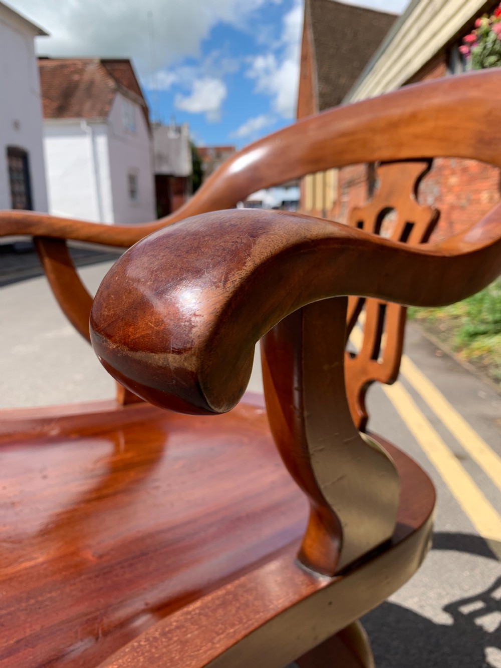 Victorian Mahogany revolving desk chair  View III