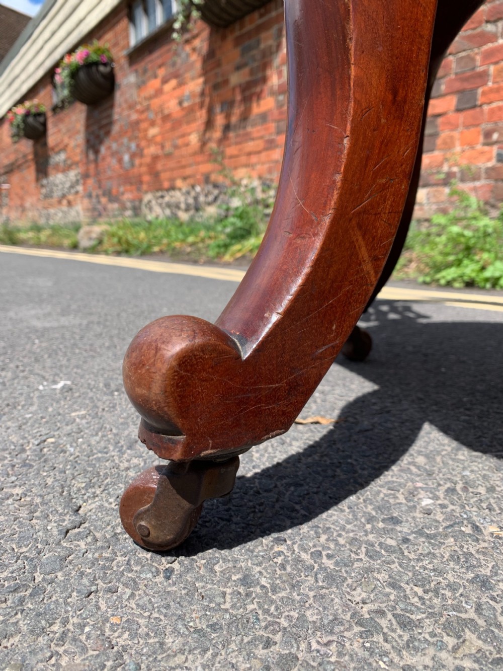 Victorian Mahogany revolving desk chair  View IV
