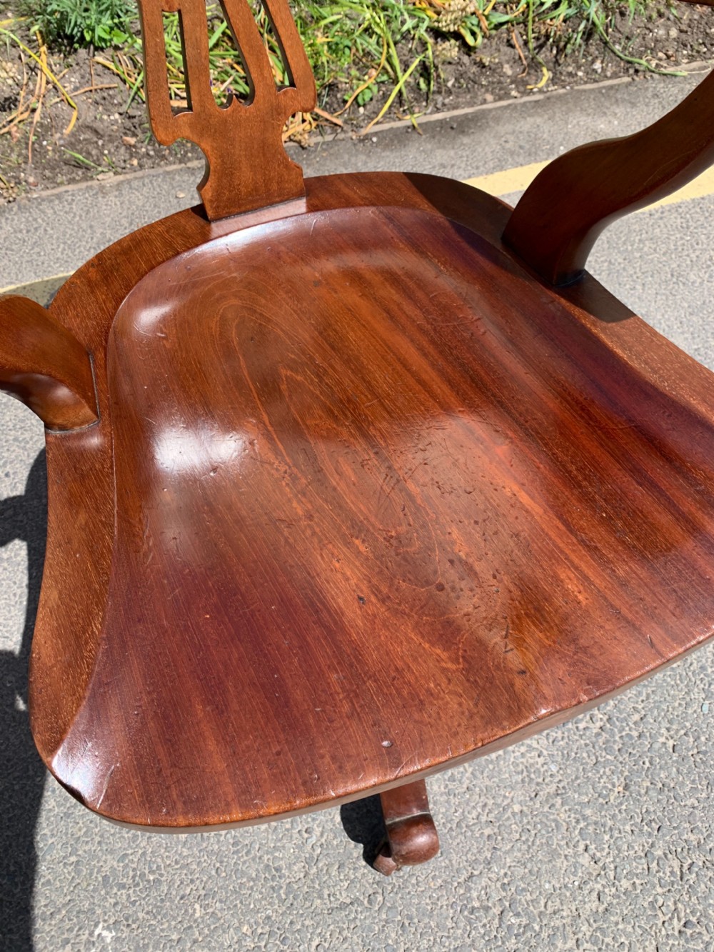 Victorian Mahogany revolving desk chair  View V
