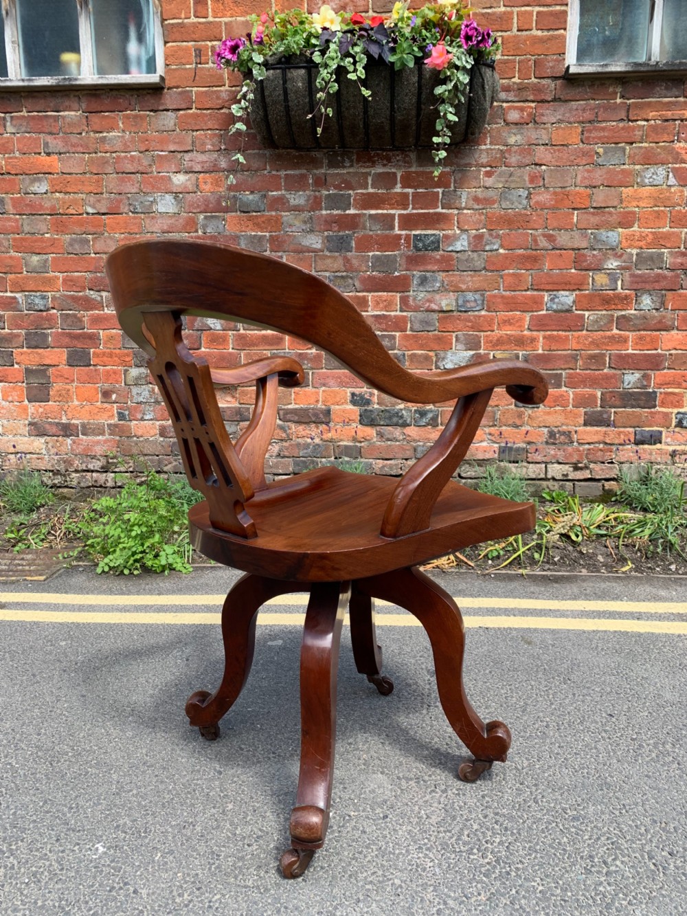 Victorian Mahogany revolving desk chair  View VI