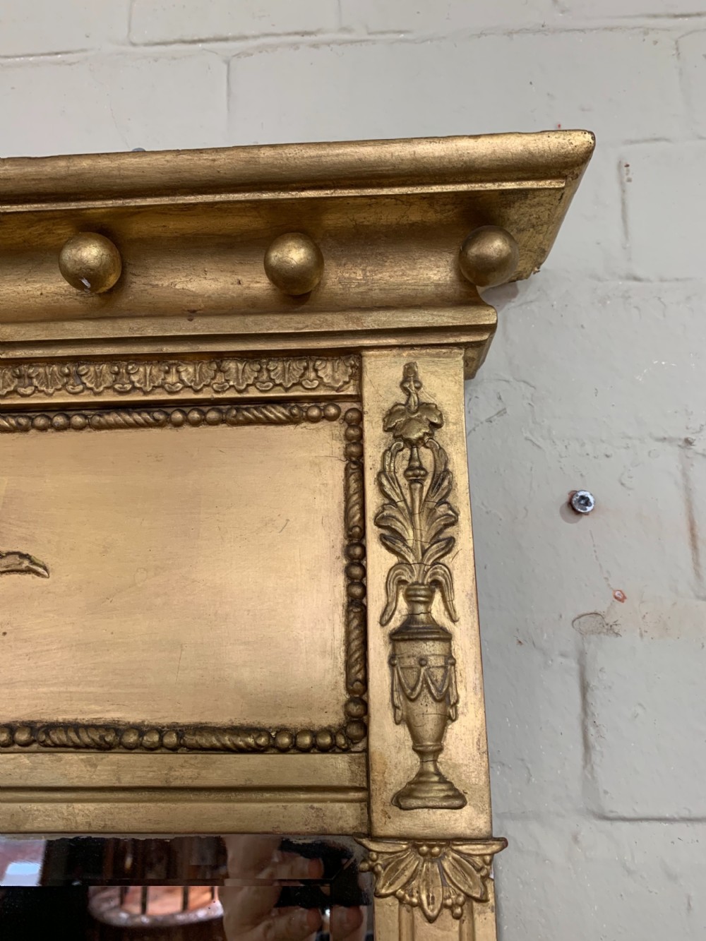 Victorian gilt overmantle mirror  View VI