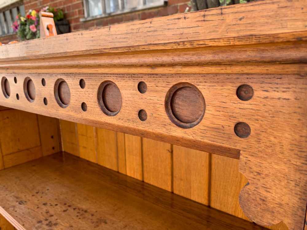 Reformed Gothic Oak bookcase  View V