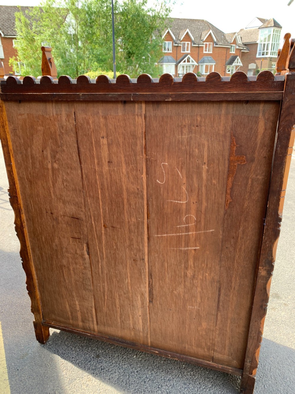 Reformed Gothic Oak bookcase  View IX