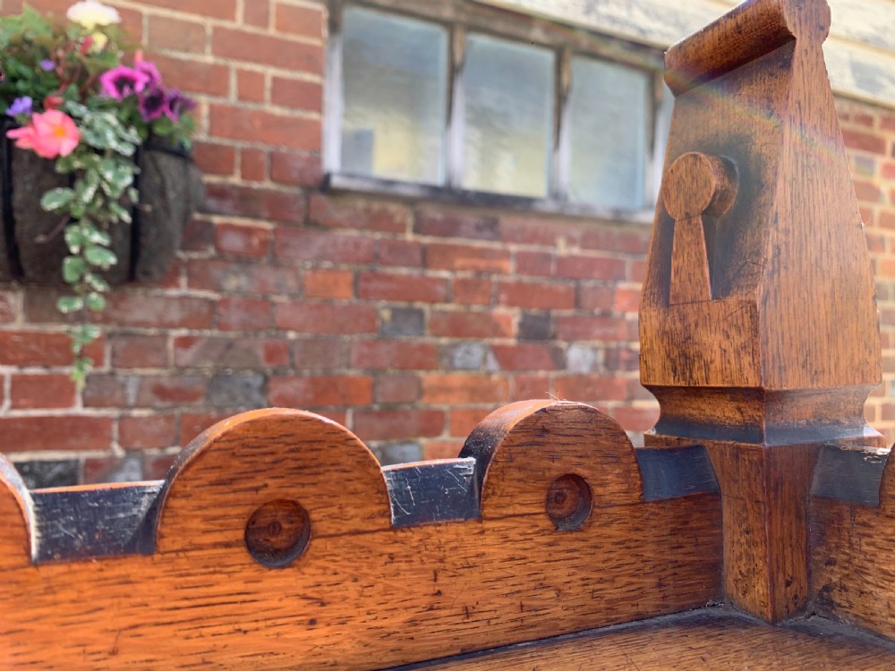 Reformed Gothic Oak bookcase  View X