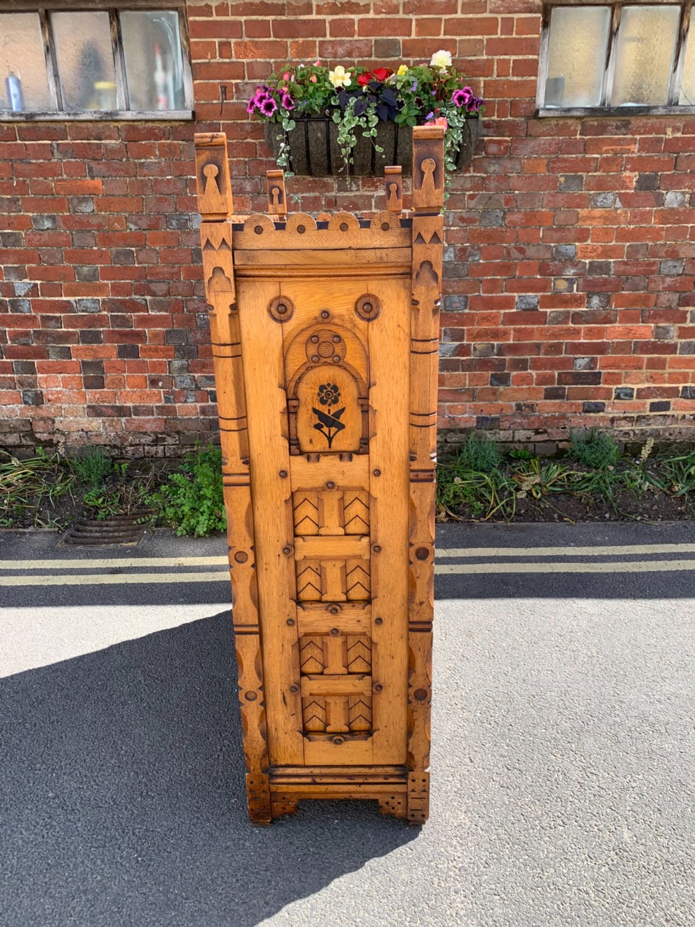 Reformed Gothic Oak bookcase  View XI