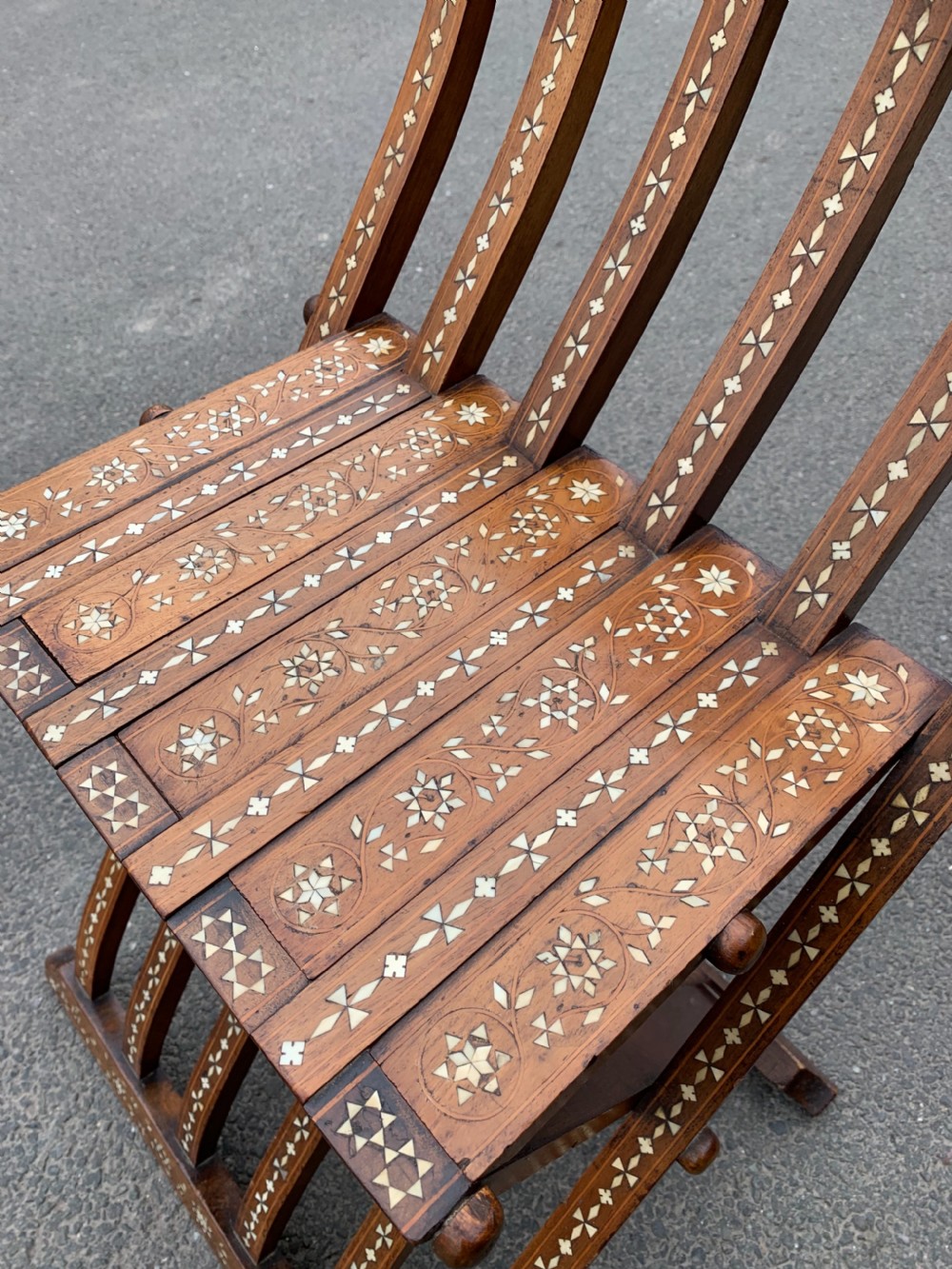 Folding inlaid chair from the Levant View III