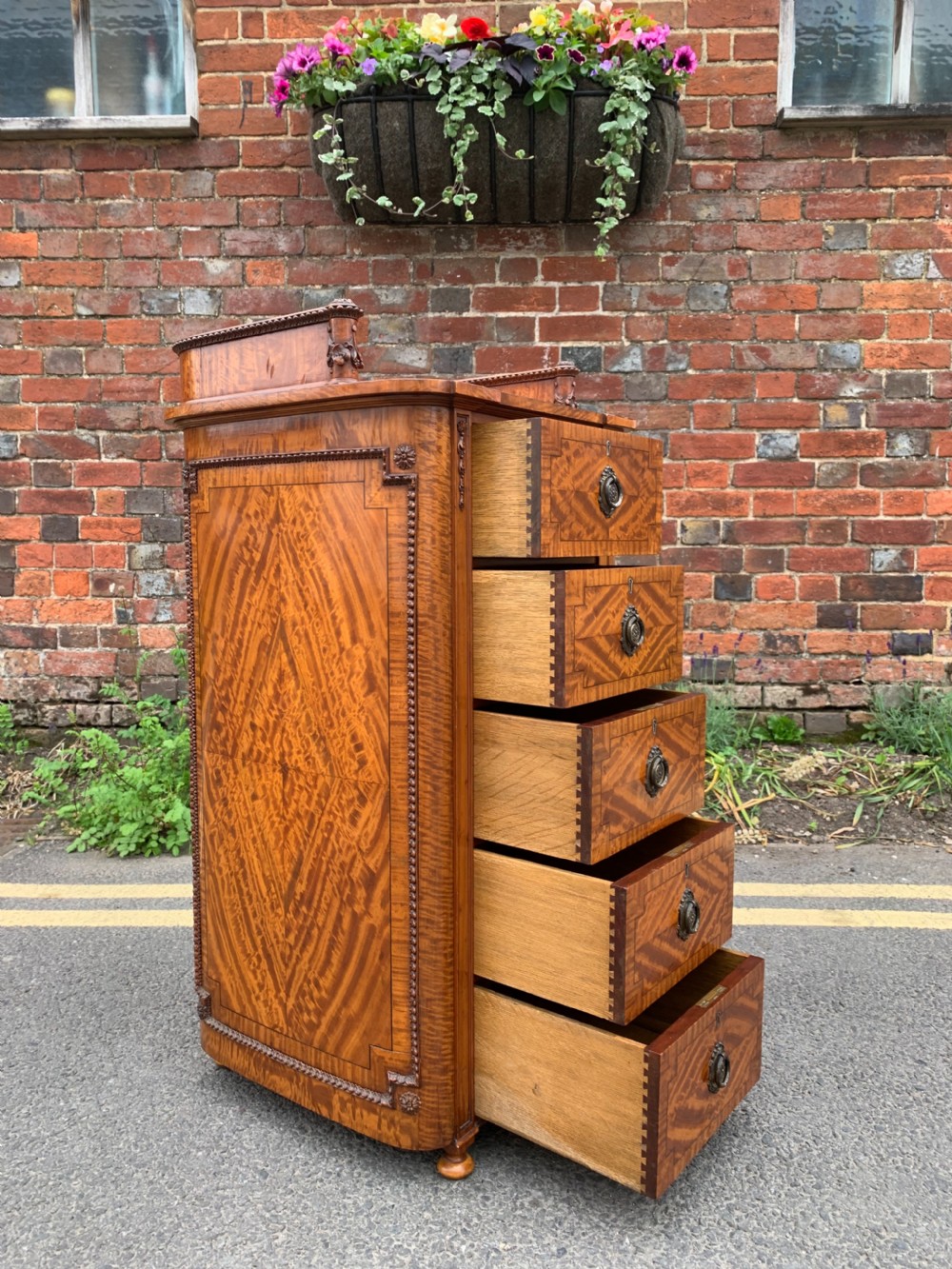 Satinwood pedestal chest  View IV