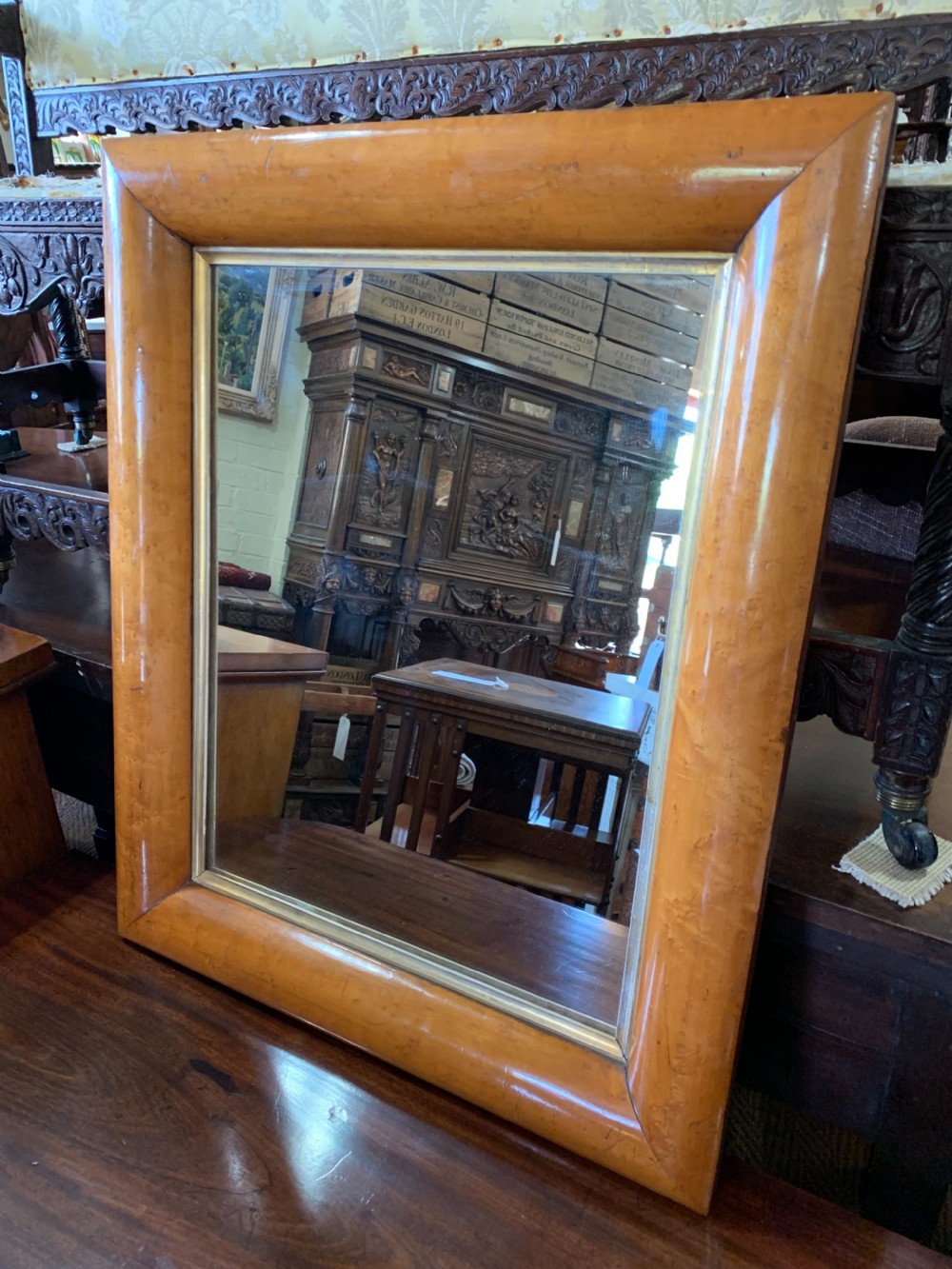 Nineteenth century Maple mirror 
