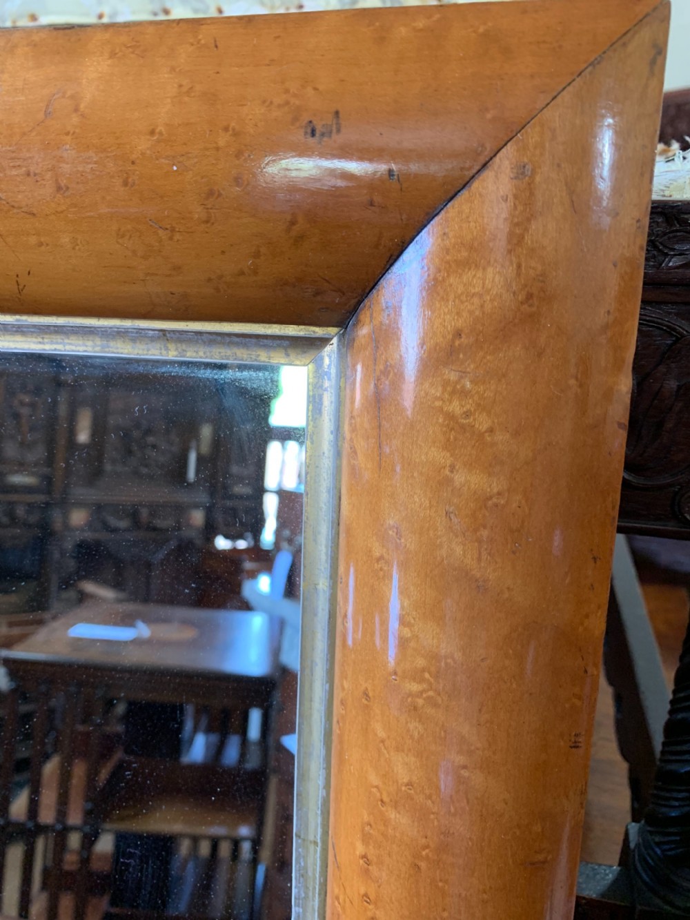 Nineteenth century Maple mirror  View II