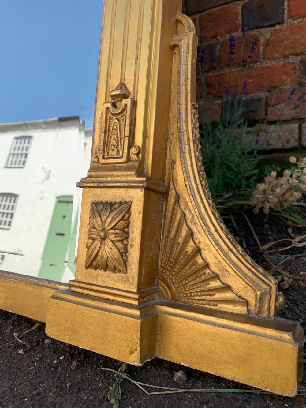 Victorian gilt overmantle mirror  View VI