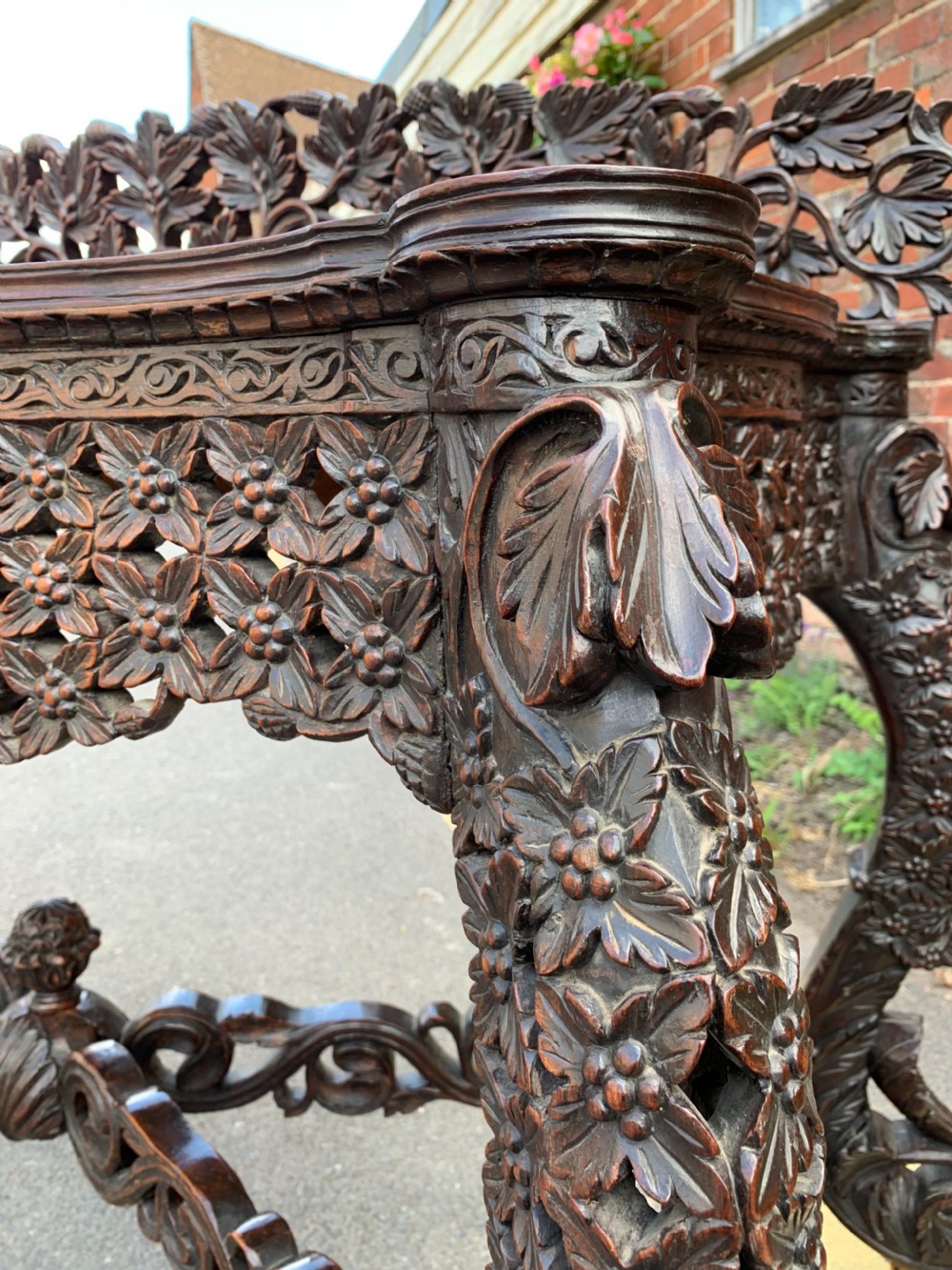 Anglo Indian Padouk console table  View IV
