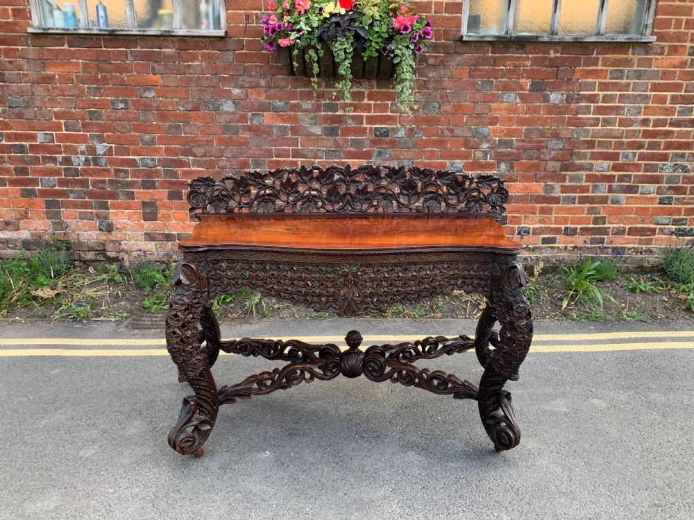Anglo Indian Padouk console table  View V