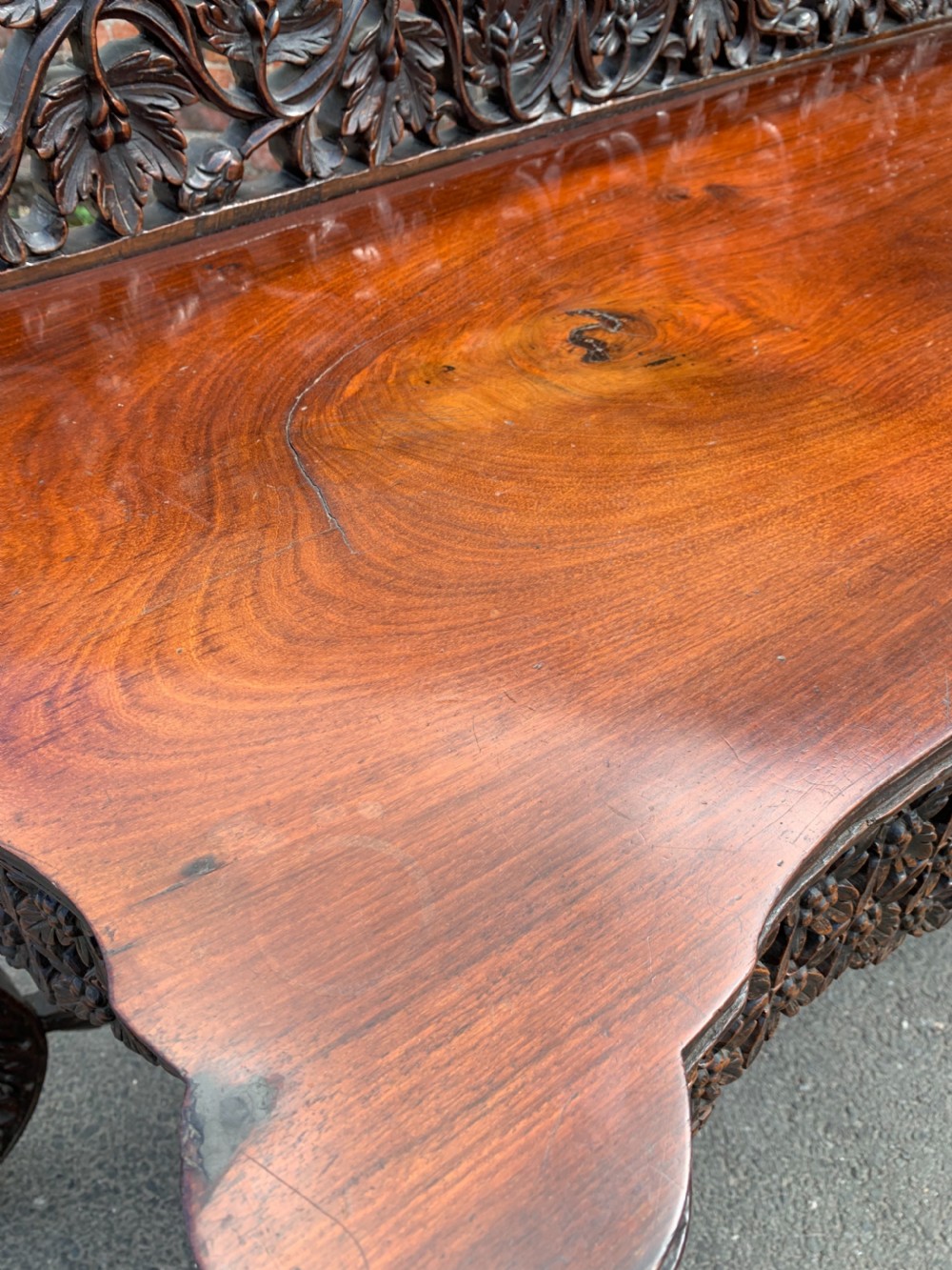 Anglo Indian Padouk console table  View VI