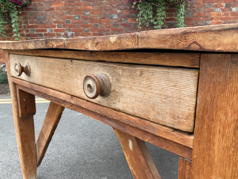 Large rustic pine table  View III