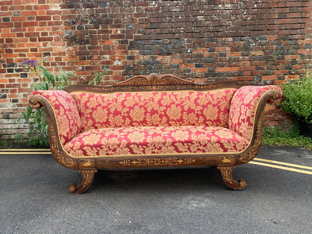 Continental inlaid Rosewood sofa 